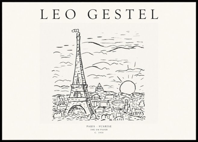 Leo Gestel Paris Sunrise No1 - Juliste