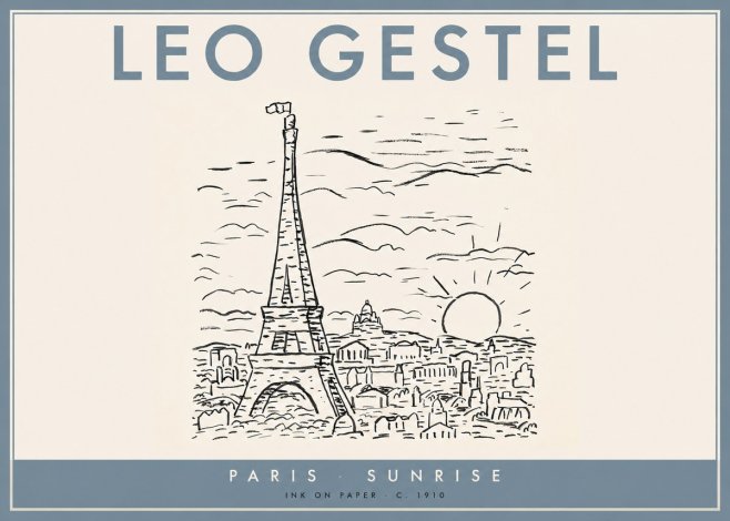 Leo Gestel Paris Sunrise No2 - Juliste
