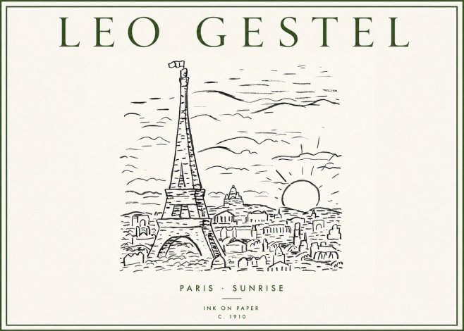 Leo Gestel Paris Sunrise No3 - Juliste