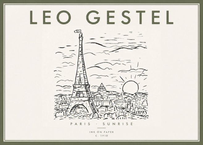 Leo Gestel Paris Sunrise No5 - Juliste