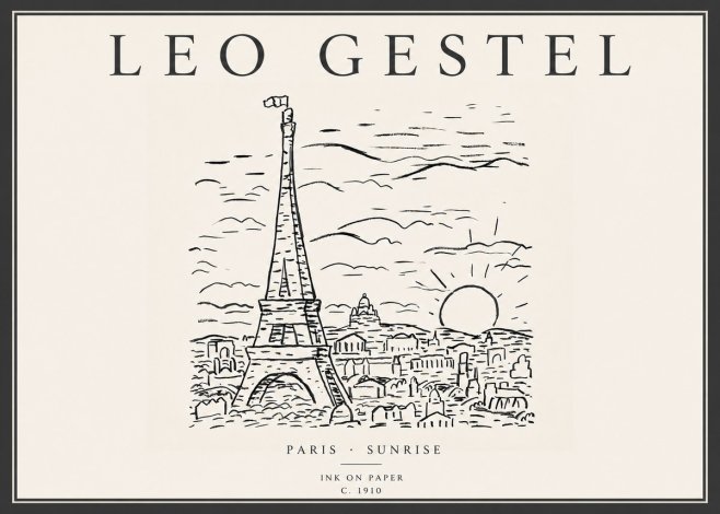Leo Gestel Paris Sunrise No6 - Juliste