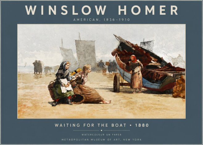 Winslow Homer Waiting for the Boat No2 - Juliste