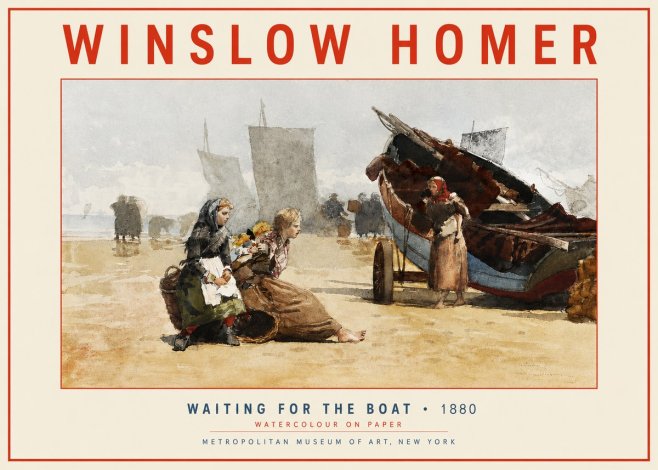 Winslow Homer Waiting for the Boat No3 - Juliste