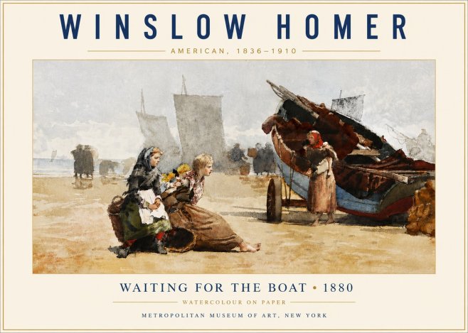 Winslow Homer Waiting for the Boat No6 - Juliste