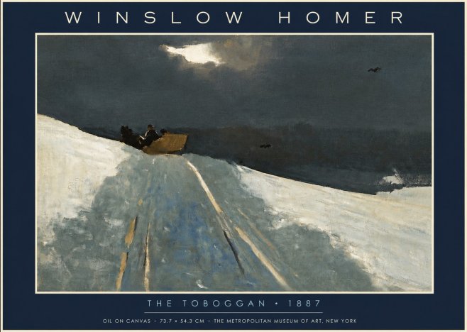 Winslow Homer The Toboggan No5 - Juliste