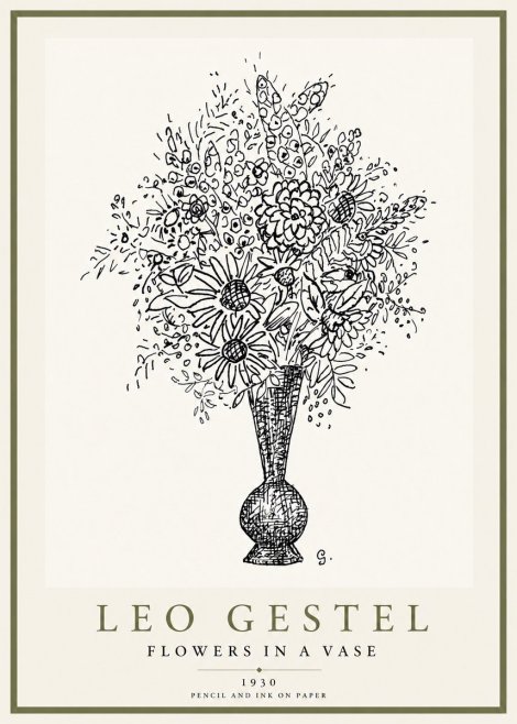 Leo Gestel Flowers in a Vase No3 - Juliste