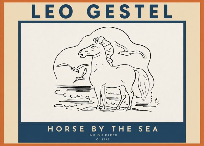 Leo Gestel Horse by the Sea No3 - Juliste