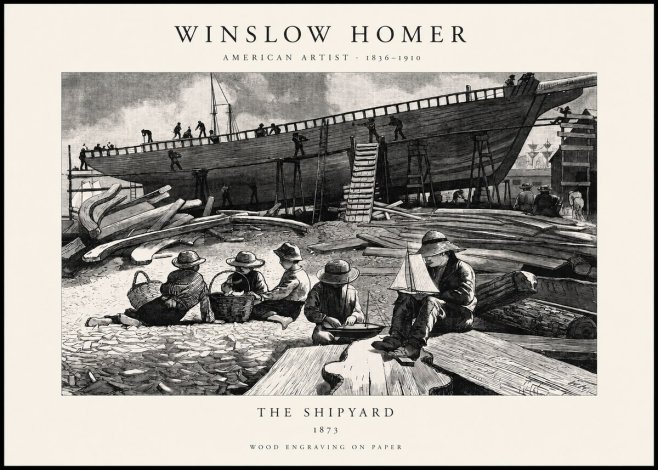 Winslow Homer The Shipyard No1 - Juliste