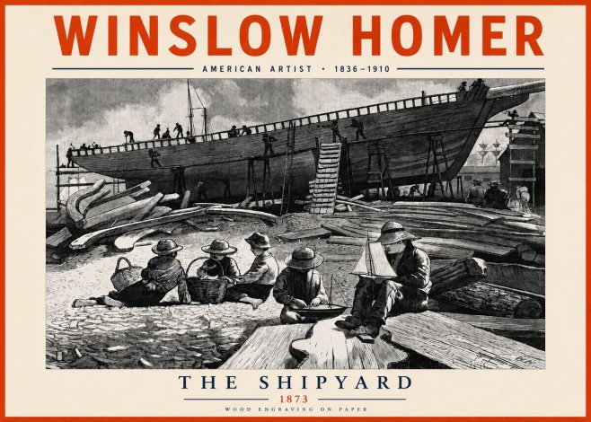 Winslow Homer The Shipyard No3 - Juliste