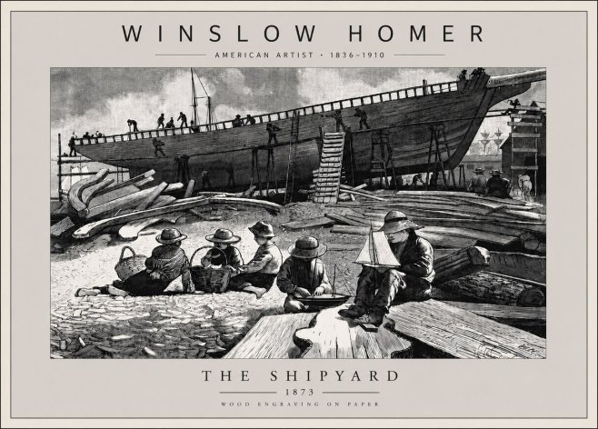 Winslow Homer The Shipyard No5 - Juliste