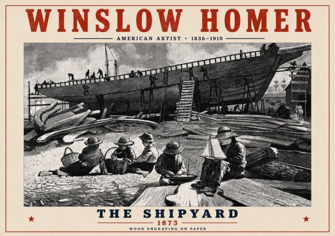 Winslow Homer The Shipyard No6 - Juliste