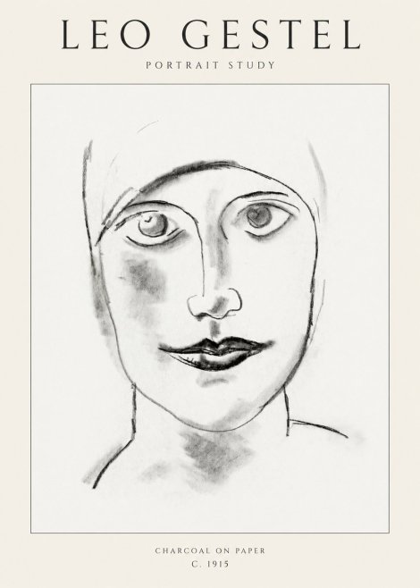 Leo Gestel Portrait Study I No1 - Juliste