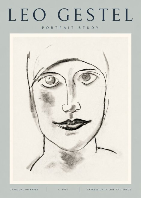 Leo Gestel Portrait Study I No5 - Juliste