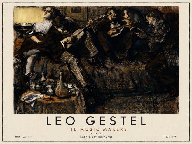 Leo Gestel The Music Makers No5 - Juliste