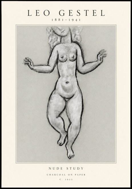 Leo Gestel Nude Study No1 - Juliste