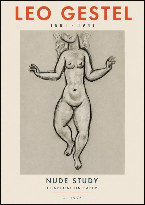 Leo Gestel Nude Study No2 - Juliste