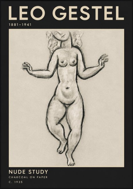 Leo Gestel Nude Study No3 - Juliste