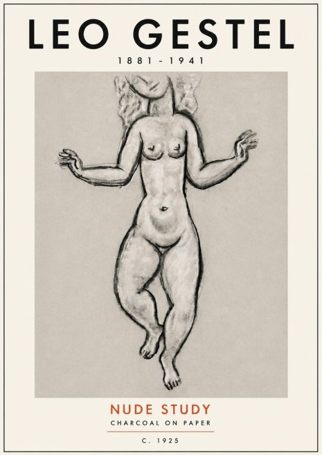 Leo Gestel Nude Study No5 - Juliste