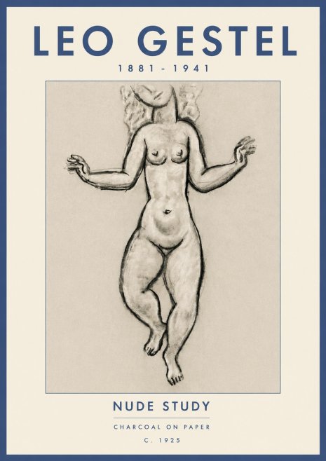 Leo Gestel Nude Study No6 - Juliste
