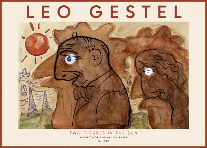 Leo Gestel Two Figures in the Sun No3 - Juliste