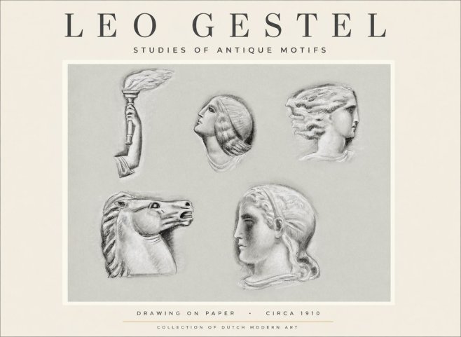 Leo Gestel Studies of Antique Motifs No1 - Juliste