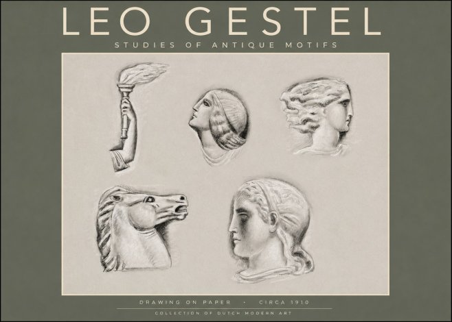 Leo Gestel Studies of Antique Motifs No2 - Juliste