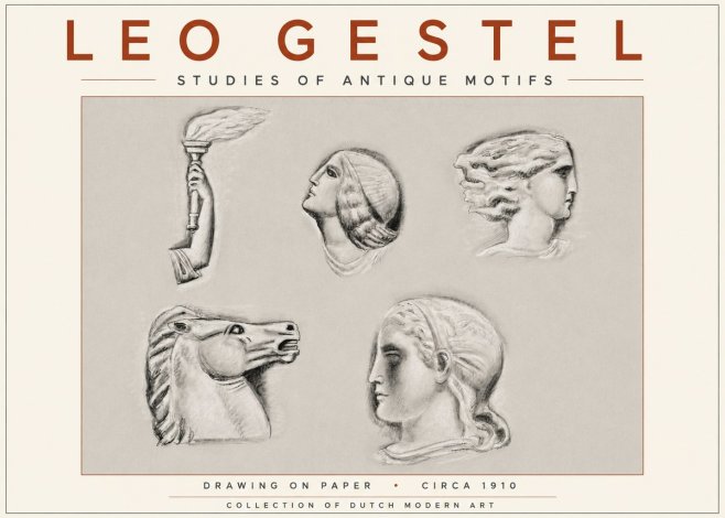 Leo Gestel Studies of Antique Motifs No6 - Juliste