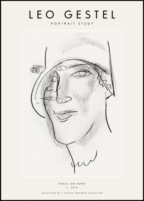 Leo Gestel Portrait Study II No1 - Juliste