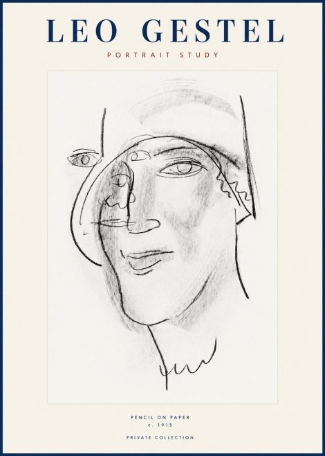 Leo Gestel Portrait Study II No2 - Juliste