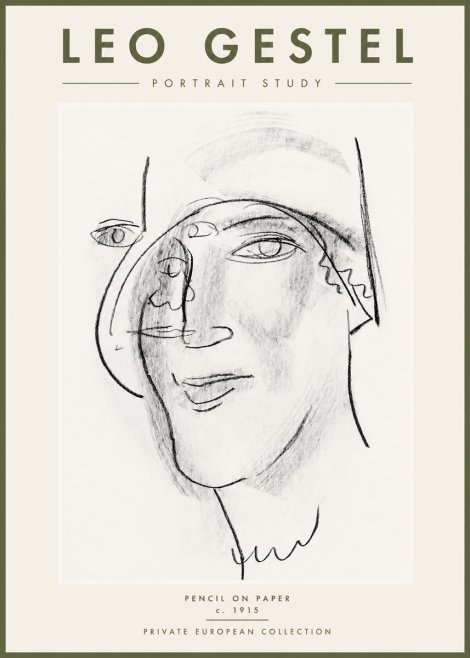 Leo Gestel Portrait Study II No3 - Juliste