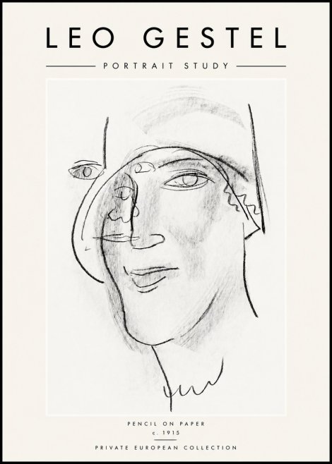 Leo Gestel Portrait Study II No6 - Juliste