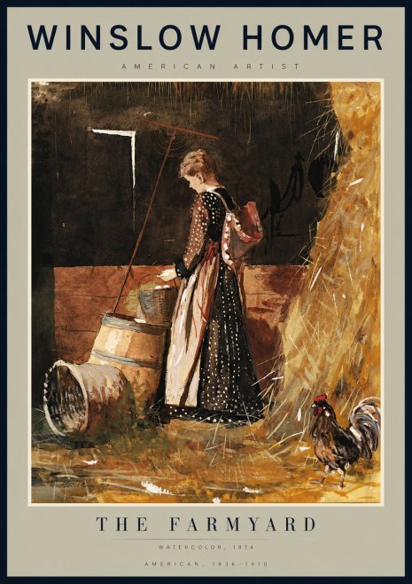 Winslow Homer The Farmyard No2 - Juliste