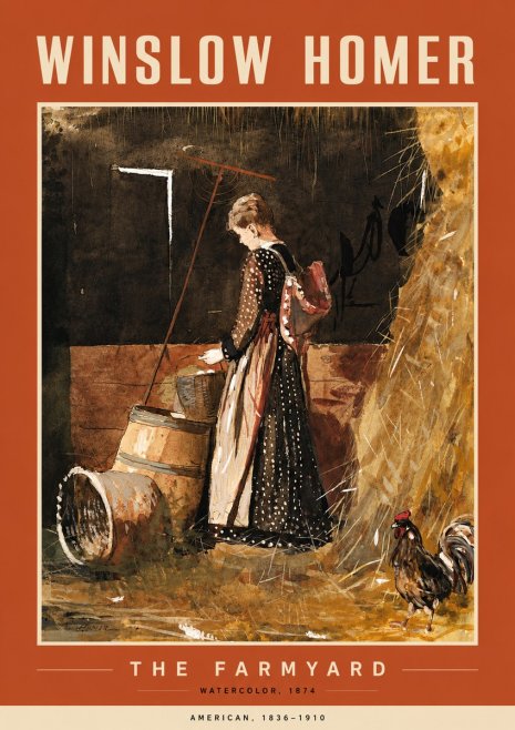 Winslow Homer The Farmyard No4 - Juliste