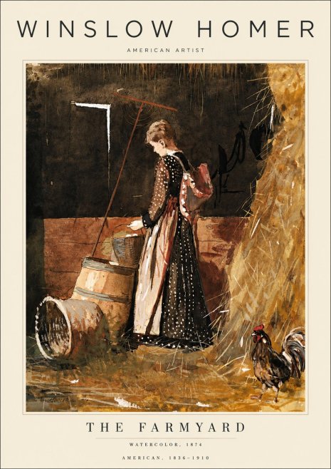 Winslow Homer The Farmyard No5 - Juliste