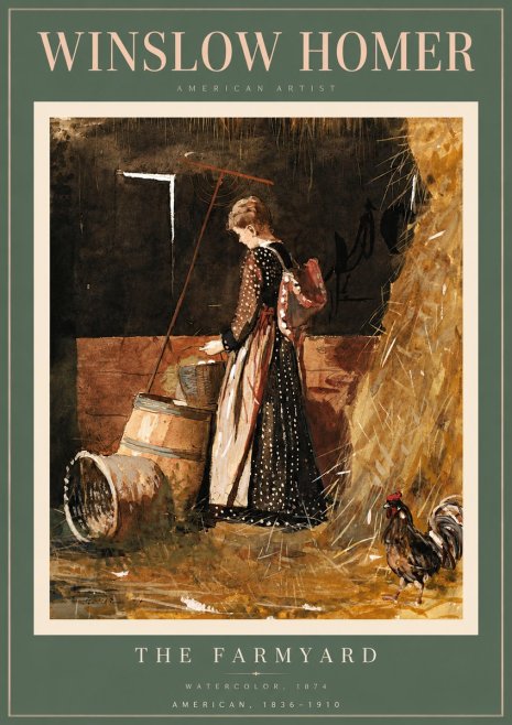 Winslow Homer The Farmyard No6 - Juliste