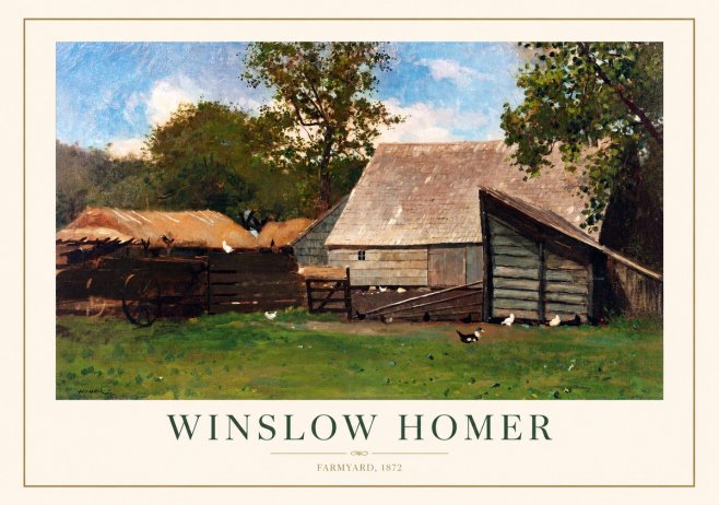 Winslow Homer Farmyard, 1872 No1 - Juliste