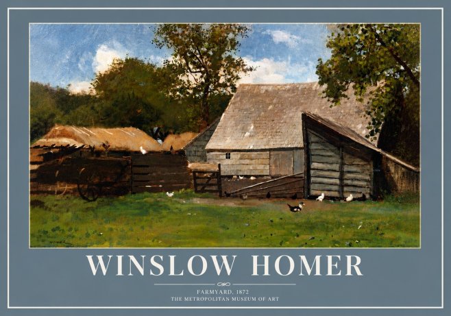 Winslow Homer Farmyard, 1872 No5 - Juliste