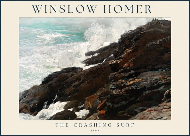 Winslow Homer The Crashing Surf No1 - Juliste