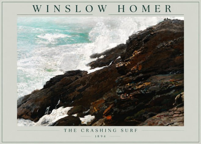 Winslow Homer The Crashing Surf No5 - Juliste