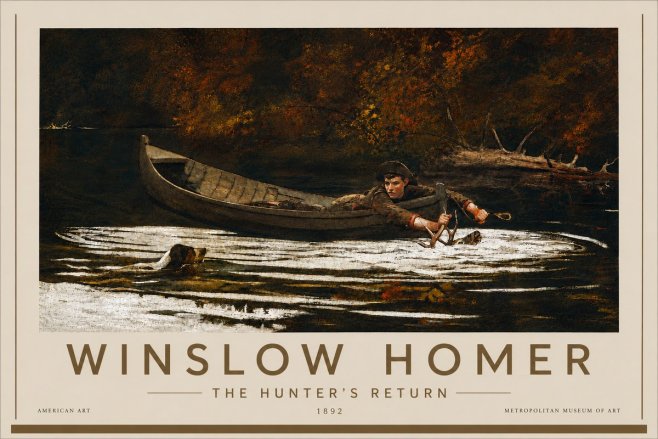 Winslow Homer The Hunter's Return No6 - Juliste