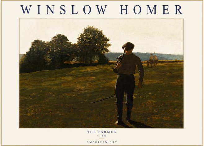 Winslow Homer The Farmer No4 - Juliste