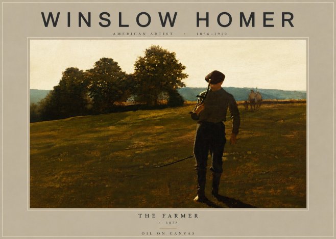 Winslow Homer The Farmer No5 - Juliste