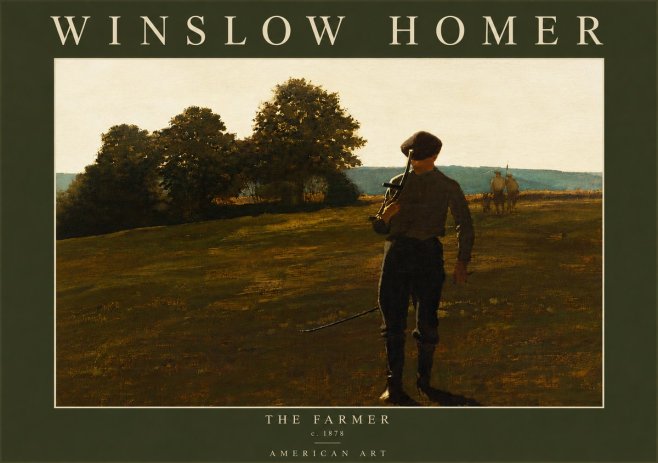 Winslow Homer The Farmer No6 - Juliste
