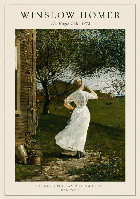 Winslow Homer The Bugle Call No1 - Juliste