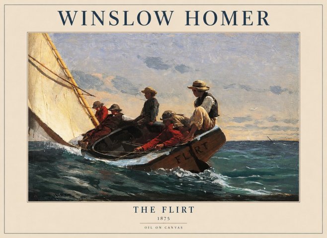 Winslow Homer The Flirt No1 - Juliste