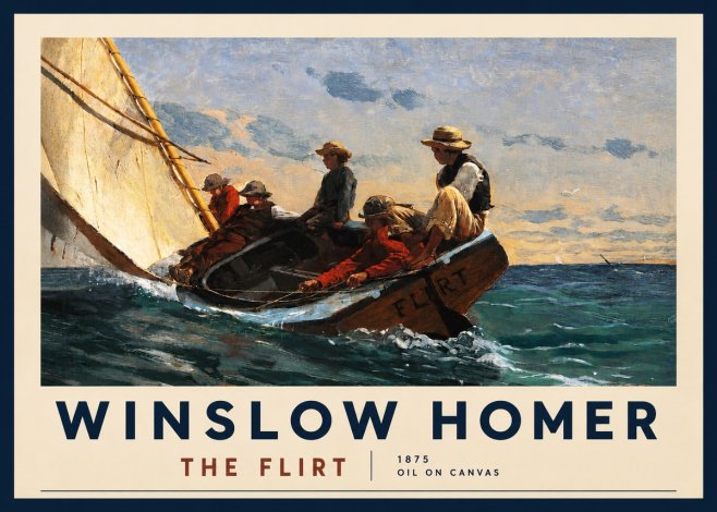 Winslow Homer The Flirt No3 - Juliste