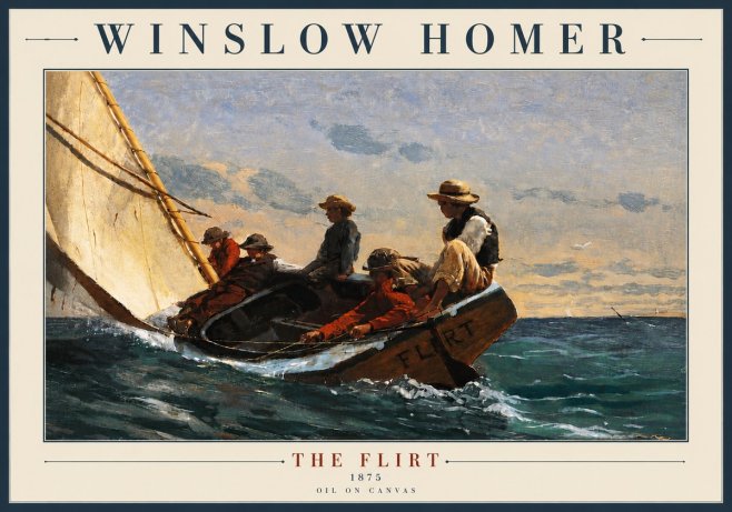 Winslow Homer The Flirt No6 - Juliste