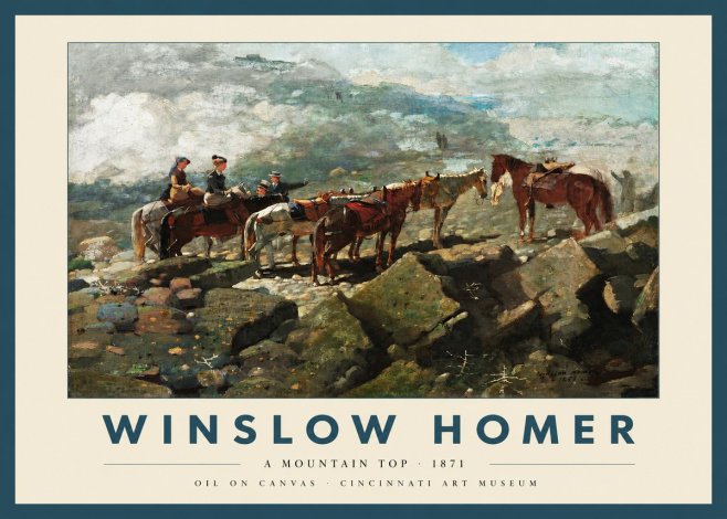 Winslow Homer A Mountain Top No2 - Juliste