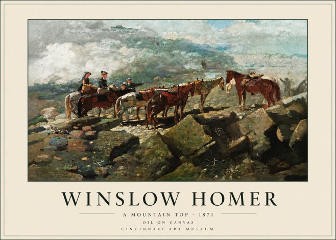 Winslow Homer A Mountain Top No3 - Juliste