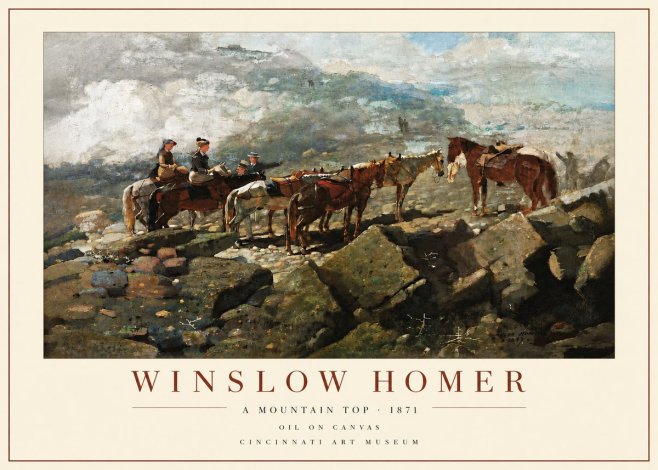 Winslow Homer A Mountain Top No6 - Juliste